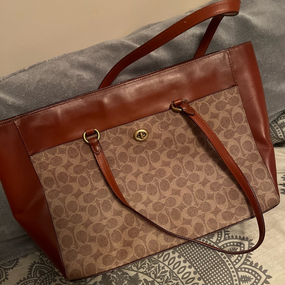 Coach large laptop bag
